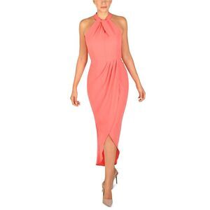 Julia Jordan Womens Knot-Neck Midi Dress, NWT